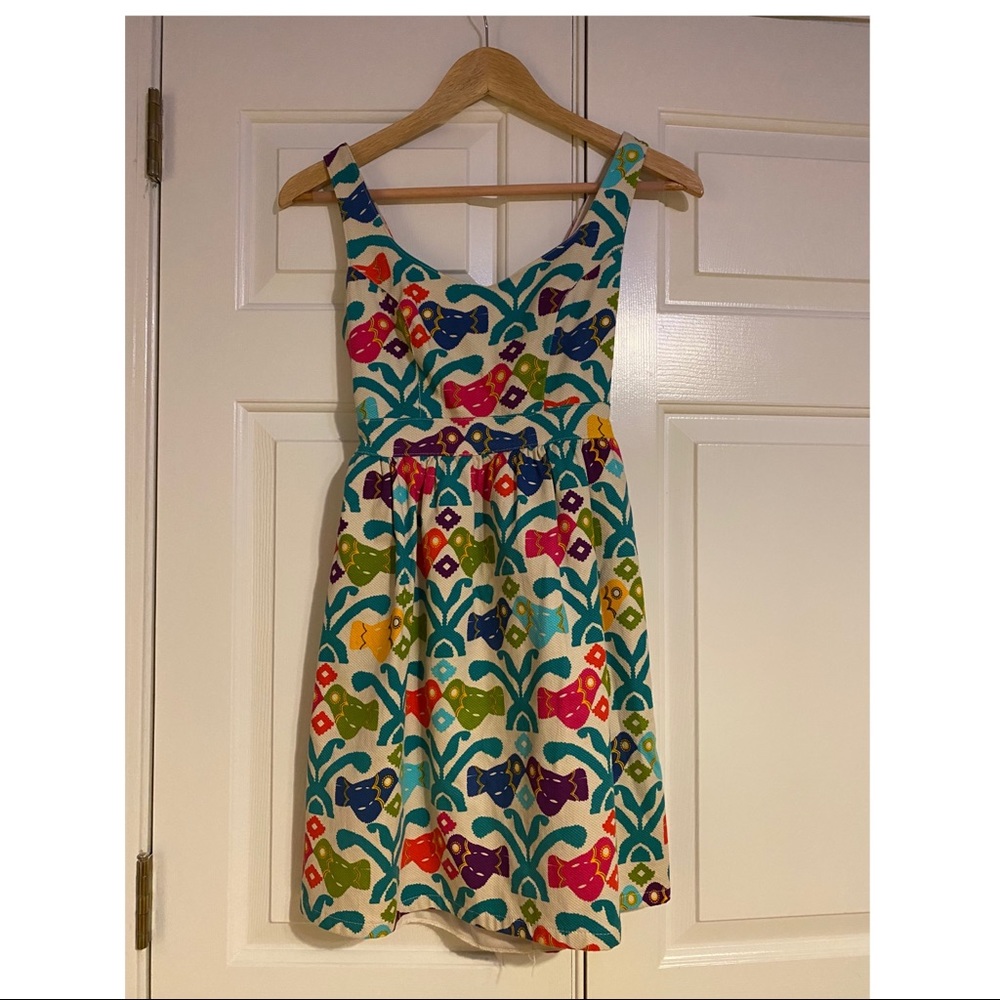 Judith March Fit and Flare Aztec Print Dress